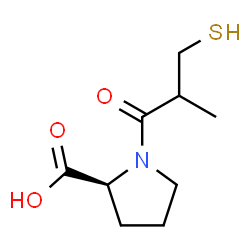 ChemSpider 2D Image | D-3-mercapto-2-methylpropanoyl-L-proline | C9H15NO3S
