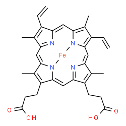 ChemSpider 2D Image | Hem | C34H32FeN4O4