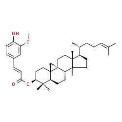 ChemSpider 2D Image | (3b)-9,19-Cyclolanost-24-en-3-ol 3-(4-Hydroxy-3-methoxyphenyl)-2-propenoate | C40H58O4