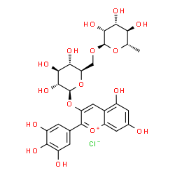 ChemSpider 2D Image | Delphinidin 3-rutinoside | C27H31ClO16