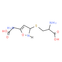 ChemSpider 2D Image | S-2,3-dihydro-5-glycin-2-yl-isoxazol-3-yl-cysteine | C8H13N3O5S
