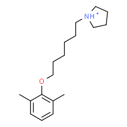 ChemSpider 2D Image | 1-[6-(2,6-Dimethylphenoxy)hexyl]pyrrolidinium | C18H30NO
