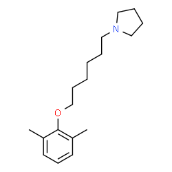 ChemSpider 2D Image | 1-[6-(2,6-Dimethylphenoxy)hexyl]pyrrolidine | C18H29NO