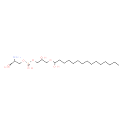 ChemSpider 2D Image | O-{(R)-Hydroxy[(2R)-2-hydroxy-3-{[(1R)-1-hydroxypentadecyl]oxy}propoxy]phosphoryl}-L-serine | C21H44NO9P