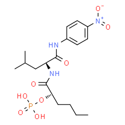 ChemSpider 2D Image | (S)-2-(PHOSPHONOXY)CAPROYL-L-LEUCYL-P-NITROANILIDE | C18H28N3O8P