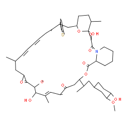 ChemSpider 2D Image | (1R,9S,12S,15R,16E,18R,19R,21R,23S,24E,26E,28E,30R,32S,35R)-1,18-Dihydroxy-12-{(2R)-1-[(1S,3R,4R)-4-hydroxy-3-methoxycyclohexyl]-2-propanyl}-19-methoxy-15,17,21,23,29,35-hexamethyl-30-(5-methyl-2-thie
nyl)-11,36-dioxa-4-azatricyclo[30.3.1.0~4,9~]hexatriaconta-16,24,26,28-tetraene-2,3,10,14,20-pentone | C55H81NO12S