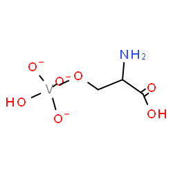 ChemSpider 2D Image | Hydroxy(trioxido)(L-serinato-kappaO~3~)vanadate(3-) | C3H7NO7V