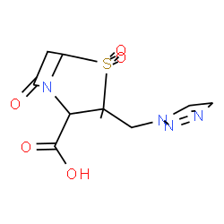 ChemSpider 2D Image | (2S,3S,5S)-3-Methyl-7-oxo-3-(1H-1,2,3-triazol-1-ylmethyl)-4-thia-1-azabicyclo[3.2.0]heptane-2-carboxylic acid 4,4-dioxide | C10H12N4O5S