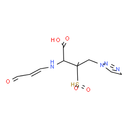 ChemSpider 2D Image | (3S)-3-(Dioxido-lambda~6~-sulfanyl)-N-[(1E)-3-oxo-1-propen-1-yl]-4-(1H-1,2,3-triazol-1-yl)-D-valine | C10H13N4O5S
