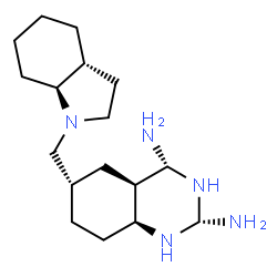 ChemSpider 2D Image | 6-(OCTAHYDRO-1H-INDOL-1-YLMETHYL)DECAHYDROQUINAZOLINE-2,4-DIAMINE | C17H33N5