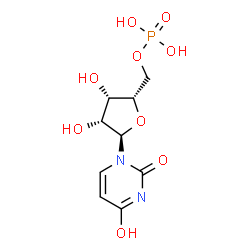 ChemSpider 2D Image | 1-(5-O-Phosphono-alpha-L-lyxofuranosyl)-2,4(1H,3H)-pyrimidinedione | C9H13N2O9P