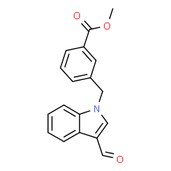 ChemSpider 2D Image | methyl 3-[(3-formylindol-1-yl)methyl]benzoate | C18H15NO3
