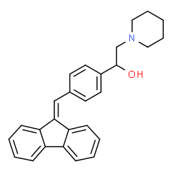 ChemSpider 2D Image | 1-[4-(9H-Fluoren-9-ylidenemethyl)phenyl]-2-(1-piperidinyl)ethanol | C27H27NO