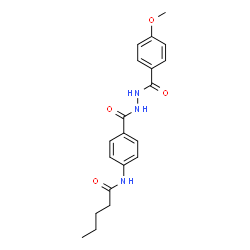 ChemSpider 2D Image | N-(4-{[2-(4-Methoxybenzoyl)hydrazino]carbonyl}phenyl)pentanamide | C20H23N3O4