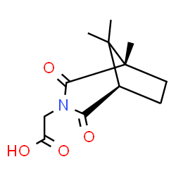 ChemSpider 2D Image | [(1S,5R)-1,8,8-Trimethyl-2,4-dioxo-3-azabicyclo[3.2.1]oct-3-yl]acetic acid | C12H17NO4