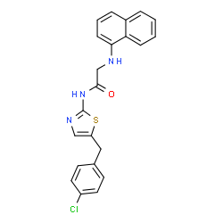 ChemSpider 2D Image | N-[5-(4-Chlorobenzyl)-1,3-thiazol-2-yl]-N~2~-1-naphthylglycinamide | C22H18ClN3OS