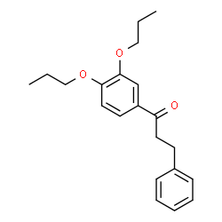 ChemSpider 2D Image | 1-(3,4-Dipropoxyphenyl)-3-phenyl-1-propanone | C21H26O3