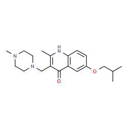 ChemSpider 2D Image | 6-Isobutoxy-2-methyl-3-[(4-methylpiperazin-1-yl)methyl]quinolin-4-ol | C20H29N3O2