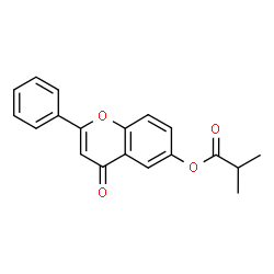 ChemSpider 2D Image | 4-Oxo-2-phenyl-4H-chromen-6-yl 2-methylpropanoate | C19H16O4