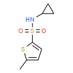 ChemSpider 2D Image | N-Cyclopropyl-5-methyl-2-thiophenesulfonamide | C8H11NO2S2