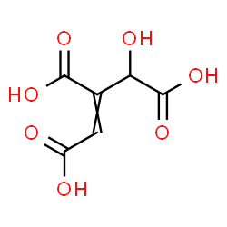 ChemSpider 2D Image | 3-Hydroxy-1-propene-1,2,3-tricarboxylic acid | C6H6O7