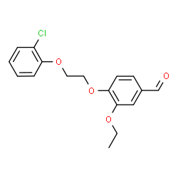 ChemSpider 2D Image | 4-[2-(2-Chlorophenoxy)ethoxy]-3-ethoxybenzaldehyde | C17H17ClO4