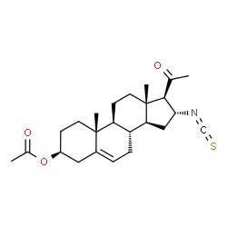 ChemSpider 2D Image | 3beta-(Acetyloxy)-16alpha-isothiocyanatopregn-5-en-20-one | C24H33NO3S