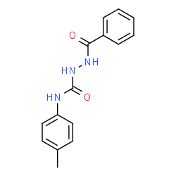 ChemSpider 2D Image | 2-Benzoyl-N-(4-methylphenyl)hydrazinecarboxamide | C15H15N3O2