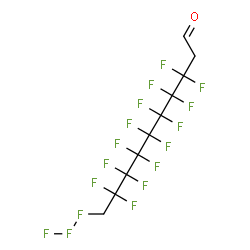 ChemSpider 2D Image | 3,3,4,4,5,5,6,6,7,7,8,8,9,9-tetradecafluoro-10-[(fluoro-$l^{2}-fluoranyl)-$l^{2}-fluoranyl]decanal | C10H5F17O