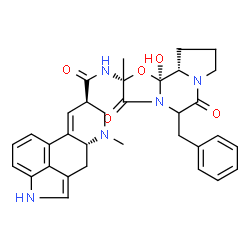 ChemSpider 2D Image | 5'-Benzyl-12'-hydroxy-2'-methyl-3',6',18-trioxoergotaman | C33H35N5O5