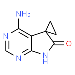 ChemSpider 2D Image | 4'-Aminospiro[cyclopropane-1,5'-pyrrolo[2,3-d]pyrimidin]-6'(1'H)-one | C8H8N4O