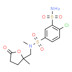 ChemSpider 2D Image | 4-Chloro-N~1~-methyl-N~1~-[(2-methyl-5-oxotetrahydro-2-furanyl)methyl]-1,3-benzenedisulfonamide | C13H17ClN2O6S2