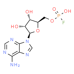 ChemSpider 2D Image | 5'-O-[Fluoro(hydroxy)phosphoryl]adenosine | C10H13FN5O6P