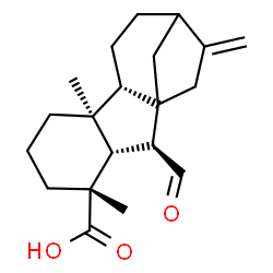 ChemSpider 2D Image | (1alpha,4aalpha,4bbeta,10beta)-10-Formyl-1,4a-dimethyl-8-methylenegibbane-1-carboxylic acid | C20H28O3