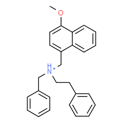 ChemSpider 2D Image | N-Benzyl-N-[(4-methoxy-1-naphthyl)methyl]-2-phenylethanaminium | C27H28NO