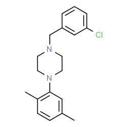 ChemSpider 2D Image | 1-(3-Chlorobenzyl)-4-(2,5-dimethylphenyl)piperazine | C19H23ClN2