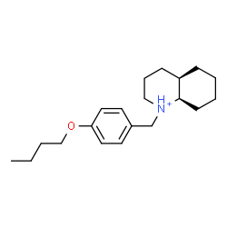 ChemSpider 2D Image | (4aR,8aR)-1-(4-Butoxybenzyl)decahydroquinolinium | C20H32NO