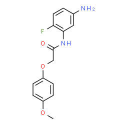 ChemSpider 2D Image | N-(5-Amino-2-fluorophenyl)-2-(4-methoxyphenoxy)acetamide | C15H15FN2O3