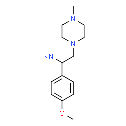ChemSpider 2D Image | 1-(4-Methoxyphenyl)-2-(4-methyl-1-piperazinyl)ethanamine | C14H23N3O