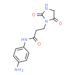 ChemSpider 2D Image | N-(4-Aminophenyl)-3-(2,5-dioxo-1-imidazolidinyl)propanamide | C12H14N4O3