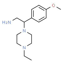 ChemSpider 2D Image | 2-(4-Ethyl-1-piperazinyl)-2-(4-methoxyphenyl)ethanamine | C15H25N3O