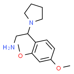 ChemSpider 2D Image | 2-(2,4-Dimethoxyphenyl)-2-(1-pyrrolidinyl)ethanamine | C14H22N2O2