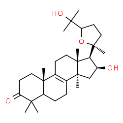 ChemSpider 2D Image | (5xi,16beta)-16,25-Dihydroxy-20,24-epoxylanost-8-en-3-one | C30H48O4