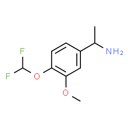 ChemSpider 2D Image | 1-[4-(Difluoromethoxy)-3-methoxyphenyl]ethanamine | C10H13F2NO2
