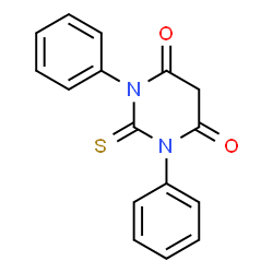 ChemSpider 2D Image | 1,3-diphenyl-2-sulfanylidene-1,3-diazinane-4,6-dione | C16H12N2O2S