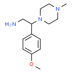 ChemSpider 2D Image | 2-(4-Methoxyphenyl)-2-(4-methyl-1-piperazinyl)ethanamine | C14H23N3O