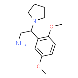 ChemSpider 2D Image | 2-(2,5-Dimethoxyphenyl)-2-(1-pyrrolidinyl)ethanamine | C14H22N2O2