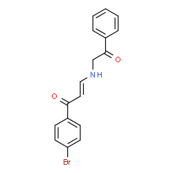 ChemSpider 2D Image | (2E)-1-(4-Bromophenyl)-3-[(2-oxo-2-phenylethyl)amino]-2-propen-1-one | C17H14BrNO2