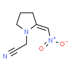 ChemSpider 2D Image | [(2Z)-2-(Nitromethylene)-1-pyrrolidinyl]acetonitrile | C7H9N3O2