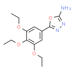 ChemSpider 2D Image | 5-(3,4,5-Triethoxyphenyl)-1,3,4-oxadiazol-2-amine | C14H19N3O4